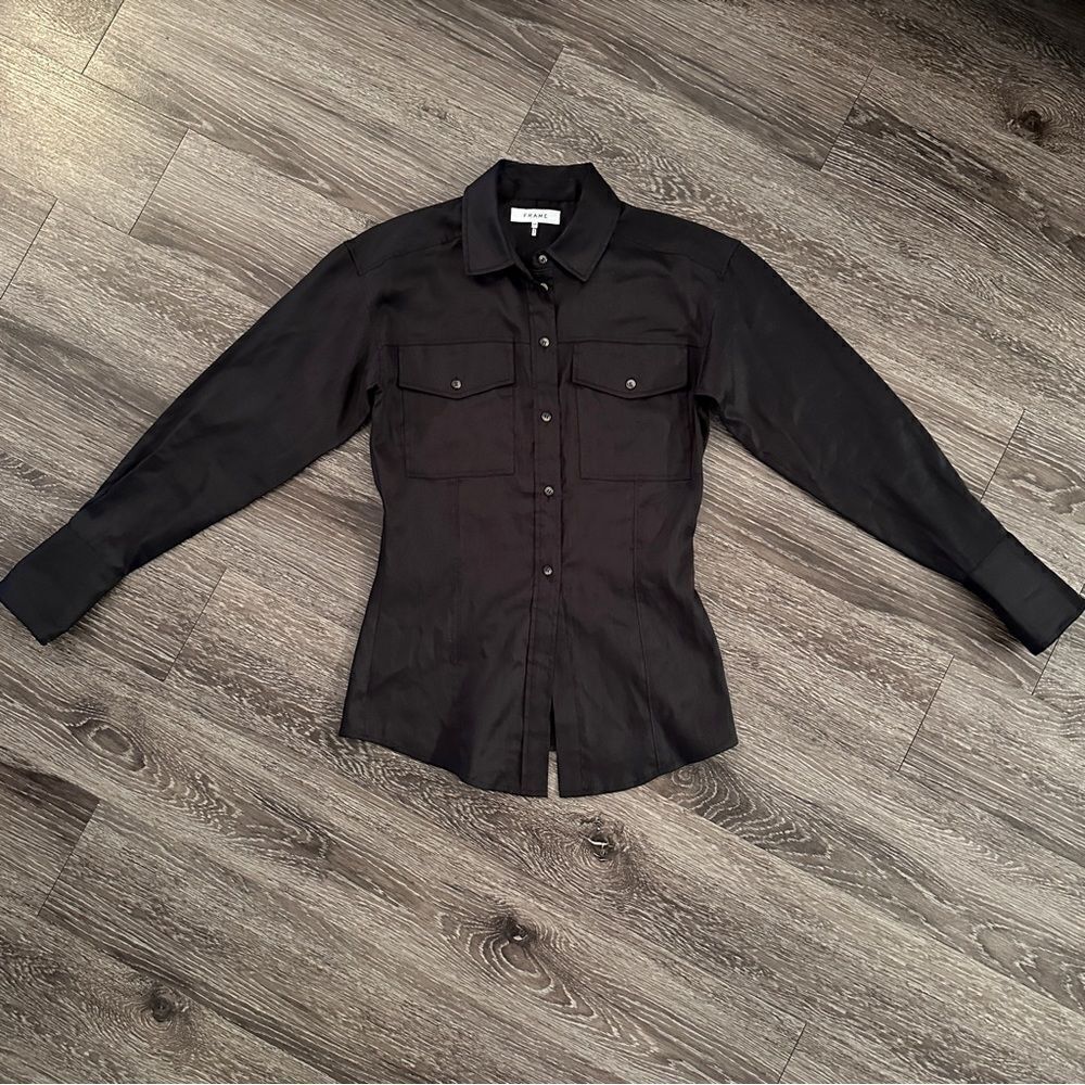 Frame Arie Cutaway Button-Up Shirt